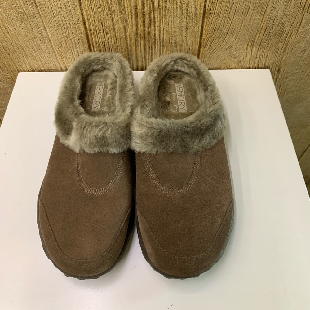 Skechers Go Walk fur lined mules,shoes suede